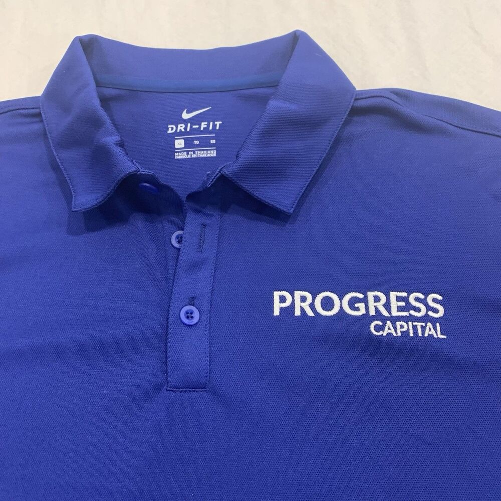 Nike Dri-FIT Polo Golf Business Progress Capital Logo Brand New